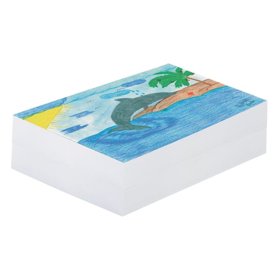 4 Packs: 5 Packs 500 ct. (10,000 total) Plain White 9" x 12" Newsprint Paper